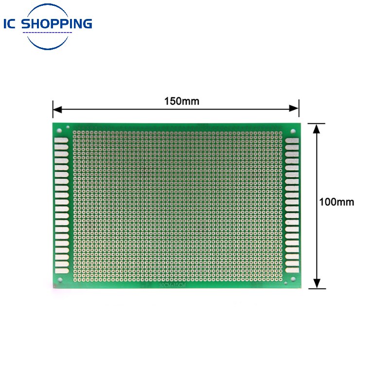 Panneau de bricolage en fibre de verre 2.54mm, 10x15 10x15cm, Prototype Double face PCB étamé, panneau d&#39;expérimentation, trou d&#39;anneau, planche à pain
