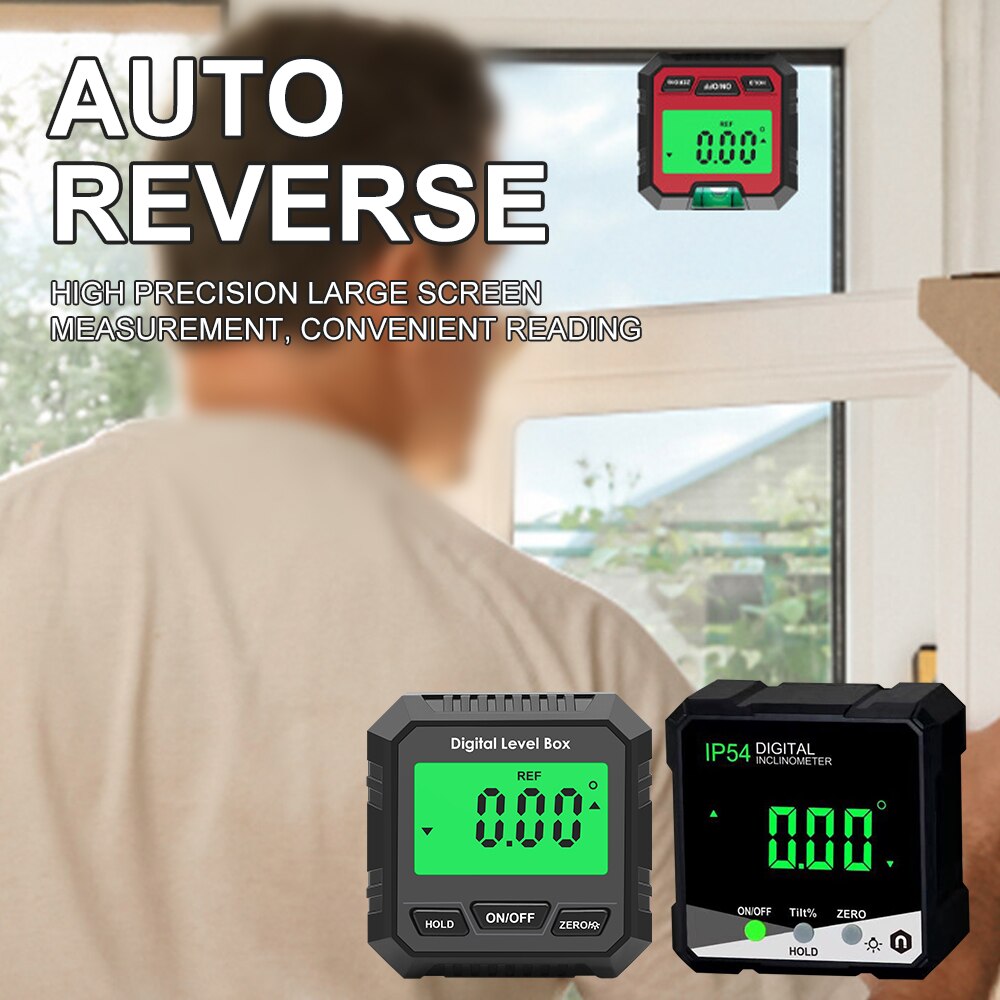 Mini Digital Level Angle Finder Gauge 360° Measure Digital Inclinometer with Magnetic Base Electronic Universal Bevel Protractor