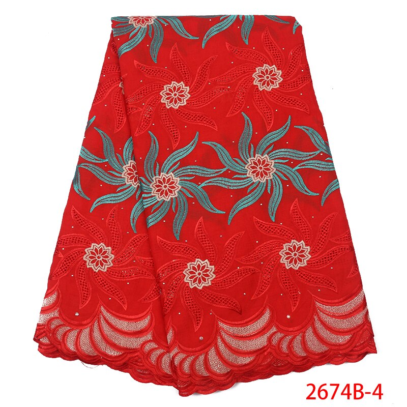 Tissu en dentelle de coton Voile suisse, tissu en dentelle africaine, Voile de suisse, tissu en dentelle africaine, , broderie nigériane avec pierres, pour femmes, collection