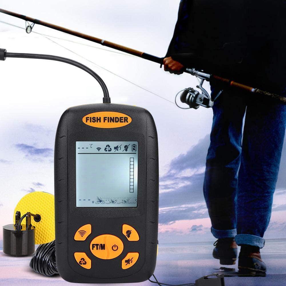 100m Lcd Portable Sonar Sensor Fish Finder Fishfinder Beam Deeper Display Alarm Sounder Fishing Transducer Finder With F0a7