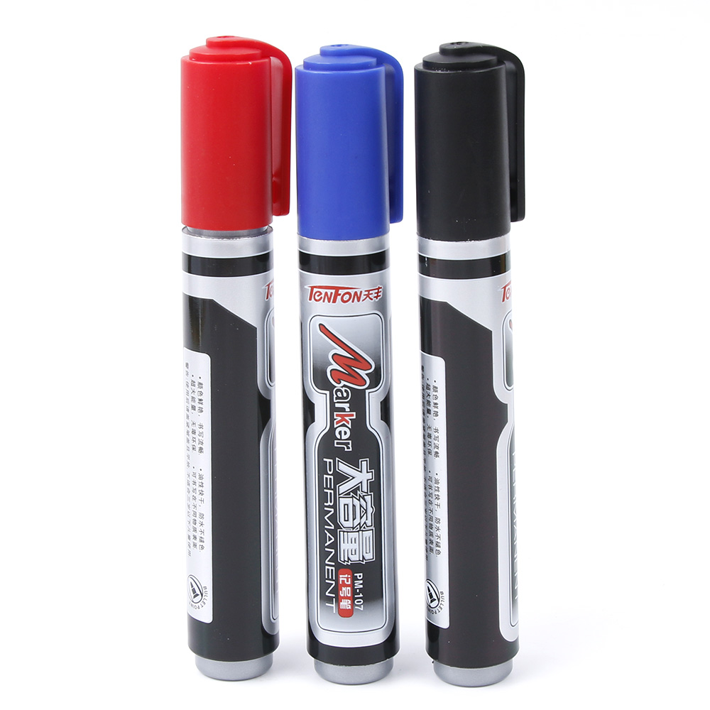 1 pc Large Black Red Blue Plastic Oily Waterproof Permanent Marker Pen Office School Supplies DIY drawing Marker pen
