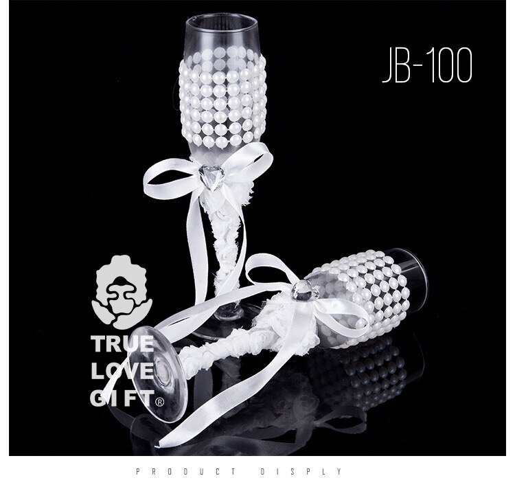 2 sztuk/zestaw kreatywny prezent dla nowożeńców i pana młodego kieliszki robić szampana ślub komplet kieliszków puchar opiekania czara ślubne dekoracje robić domu i hotelu: Pomarańczowy