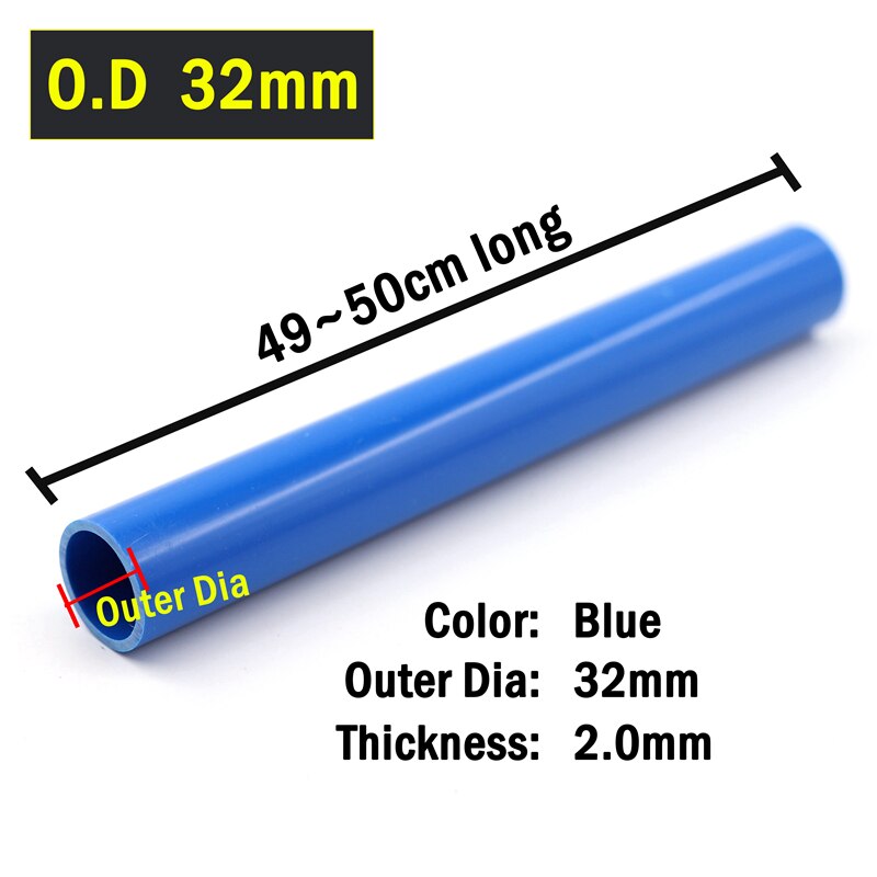 O.D 16 ~ 110mm Blau PVC Rohr 50cm länge Aquarium Aquarium Bewässerung Liefern Garten Bewässerung Armaturen Pflanzen rahmen Wasser Rohr: 32mm