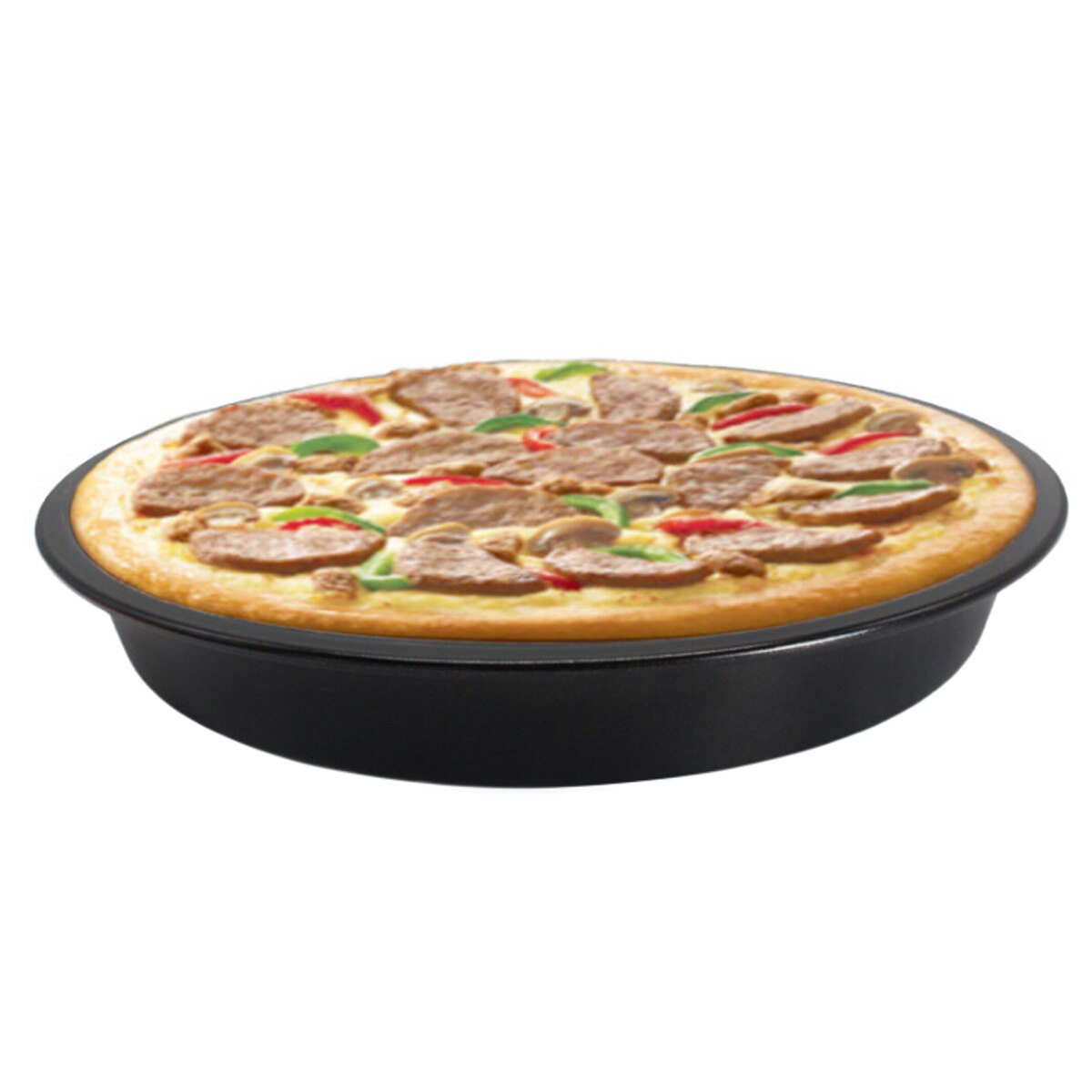 Ronde pizzaplaat 6 inch / 8 inch / 9 inch pizzavorm van koolstofstaal antiaanbaklaag ronde bakplaat oven- en vaatwasserbestendige pizzapan