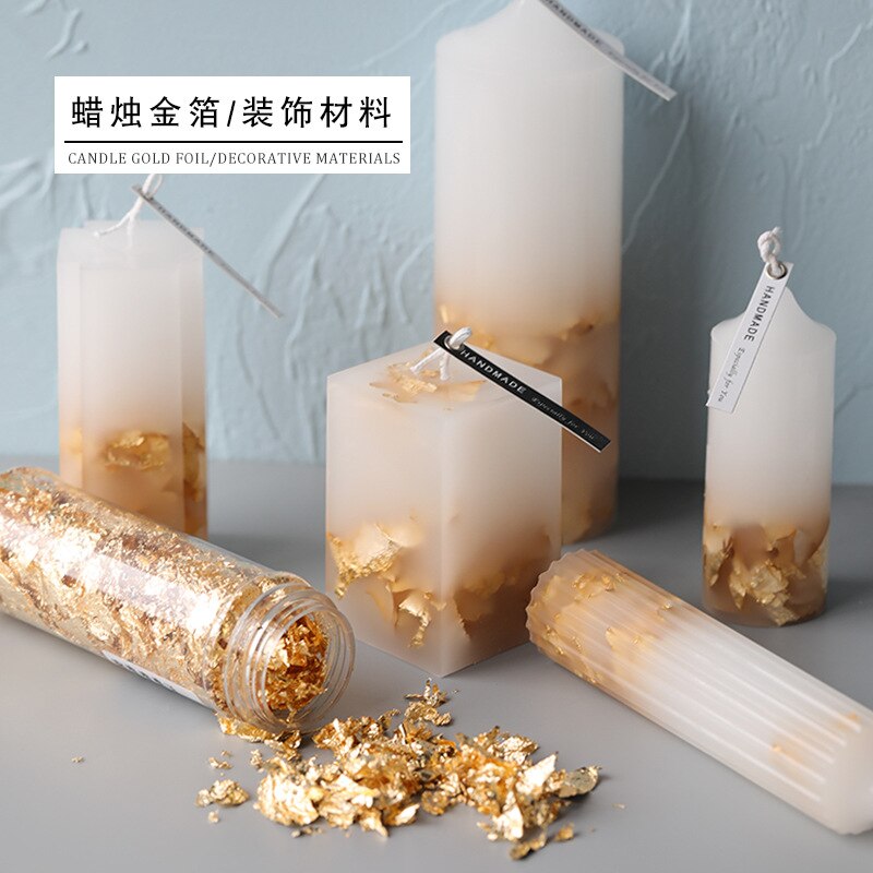 Feuille d'or pour fabrication de savon, 2g, DIY, matériel fait à la main, décoration de bougies, feuille d'or