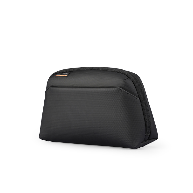 Tech Organizer Pouch Small Toiletry Bag Makeup Bag Tech Case for Travel Gadgets Bags Portable Digital 3C Storage Bag: black