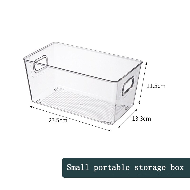 Plastic Transparent Refrigerator Organizer Storage Box Fridge Drawer Clear Refrigerator Container for Food Drinks Egg Storage: Portable  box A