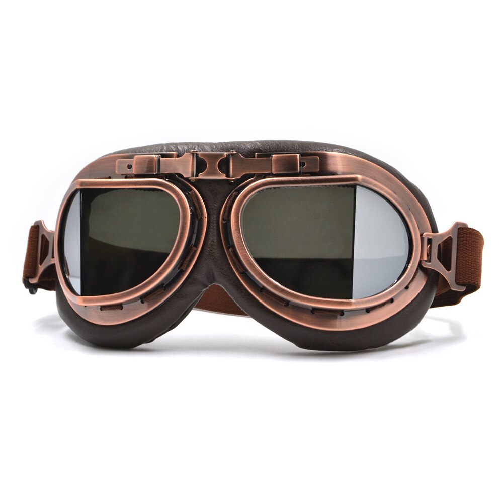 Gafas Retro para motocicleta, lentes clásicas Vintage para Motocross, Harley, piloto, Steampunk, ATV, casco de cobre: Model 5