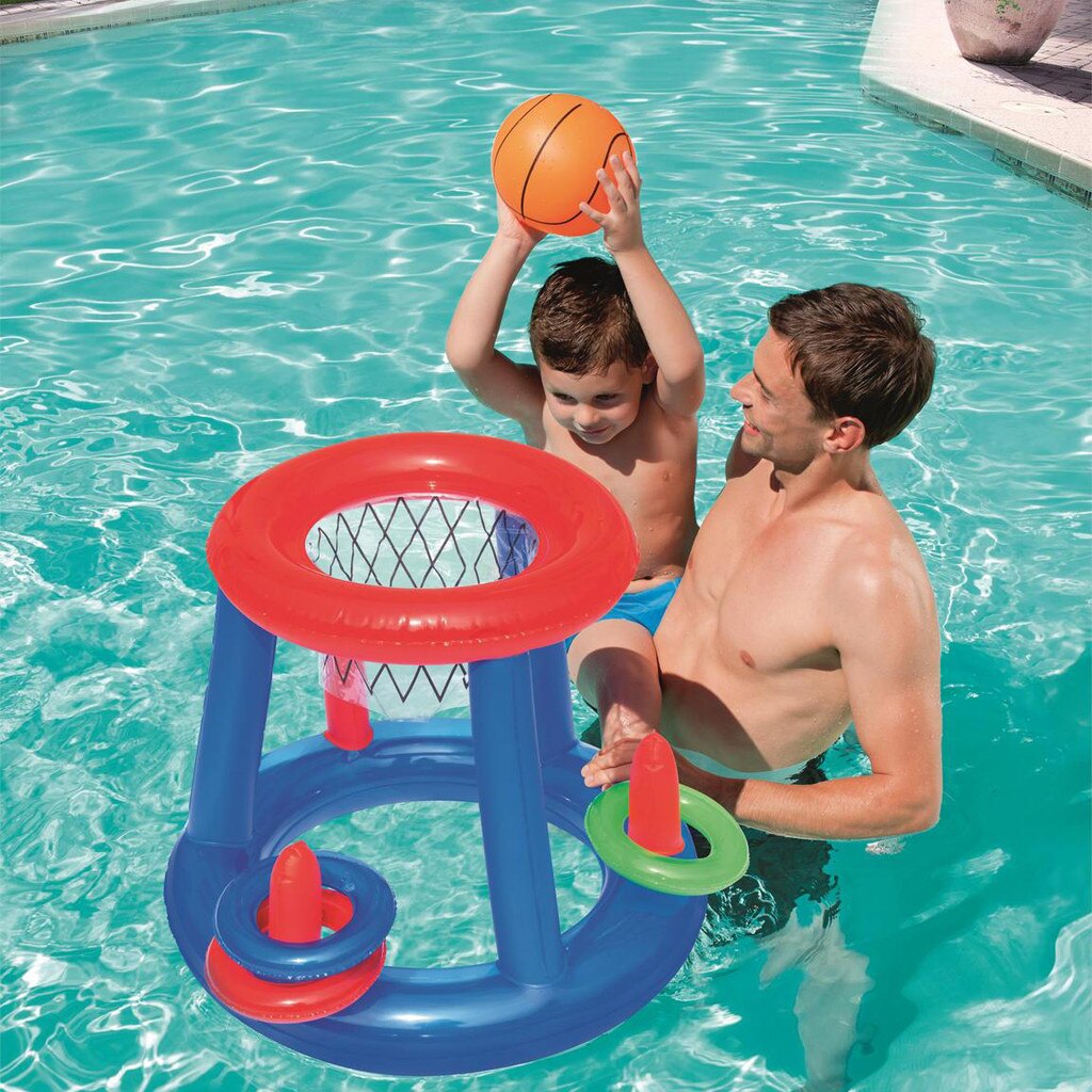 Vatten basketkorg pool flytande uppblåsbar ring leka spel pool leksak vattensport leksak pool flytande leksaker för barn  a5
