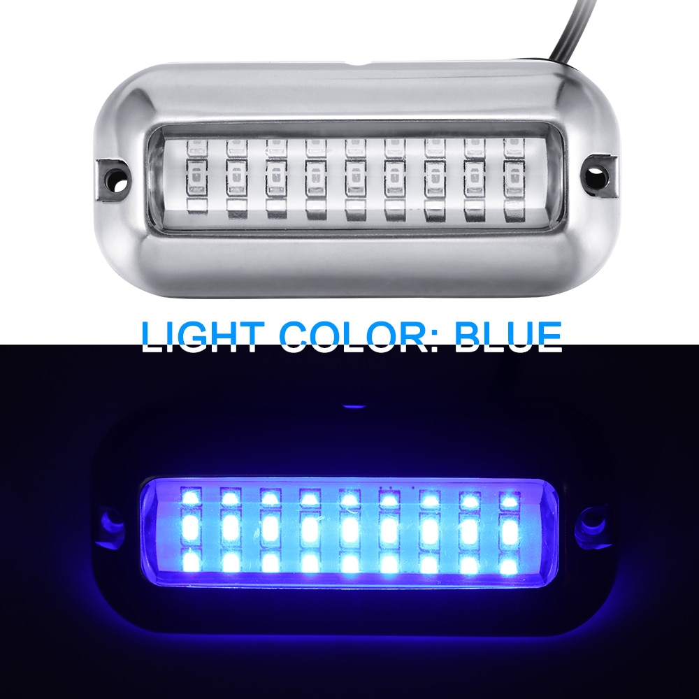 Lampe ponton sous-Marine universelle pour bateau, 3.5 pouces, 12V DC, blanc/bleu/vert, en acier inoxydable, étanche IP68