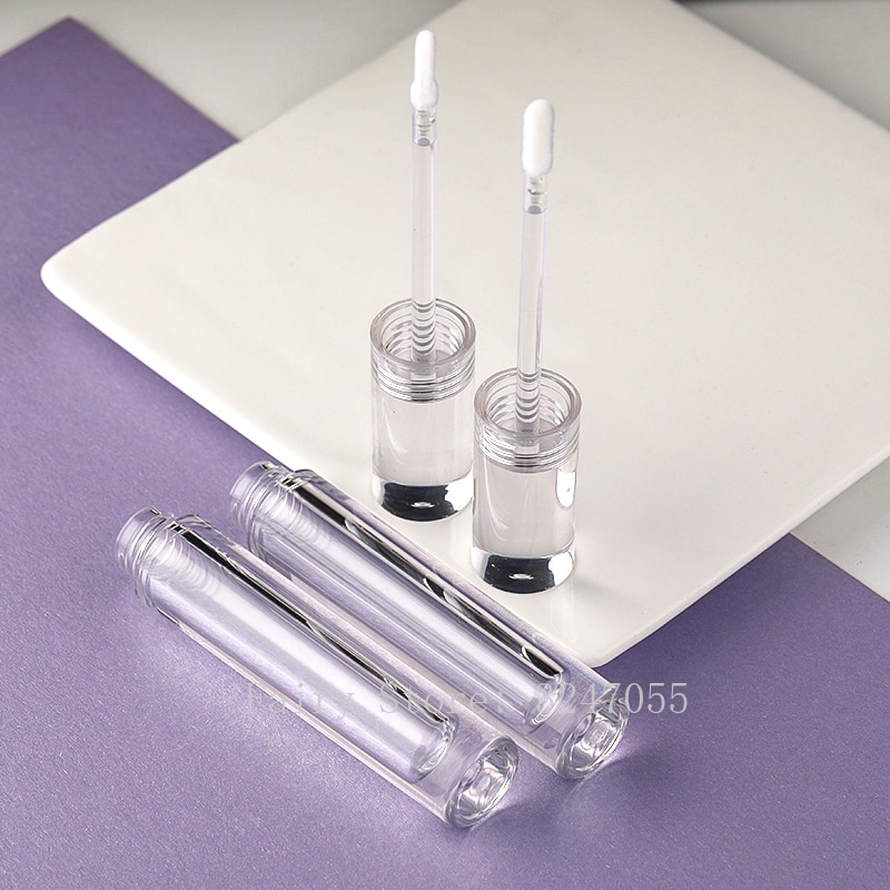 10Ml 10/30/50Pcs Clear Lege Acryl Lipgloss Buis, diy Ronde Draagbare Vloeibare Lipstick Fles, Cosmetische Container Shell Pakket