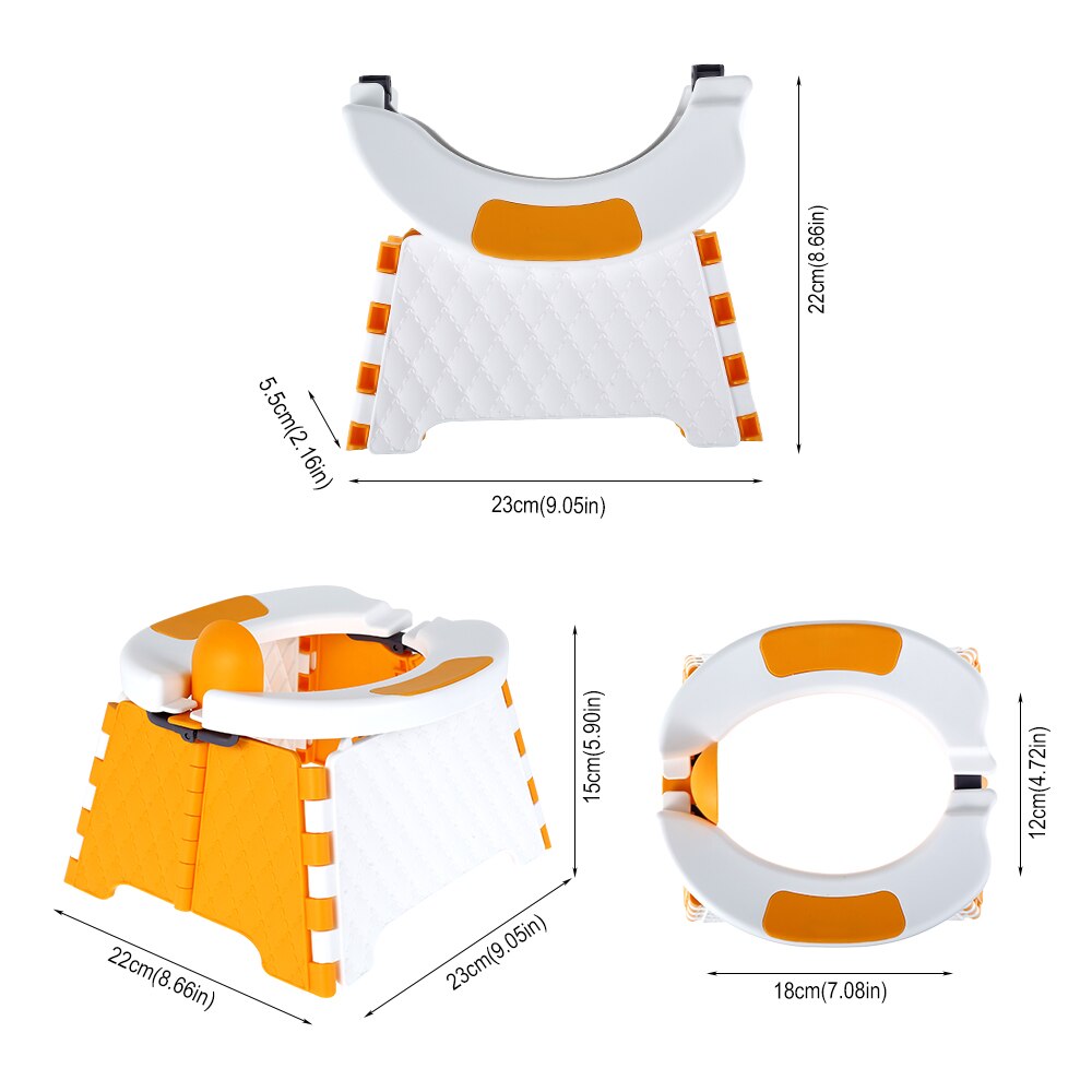 Portable Mobile Baby Folding Toilet Seat Potty Training Seat No-clean Children's Potty Urinal Indoor And Outdoor Toilet Seat