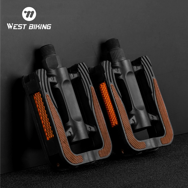WEST BIKING Mountain Bike Bicycle Pedals MTB Road Cycling Ultralight Wide Flat With Anti-slip Pad Bike Part Pedals