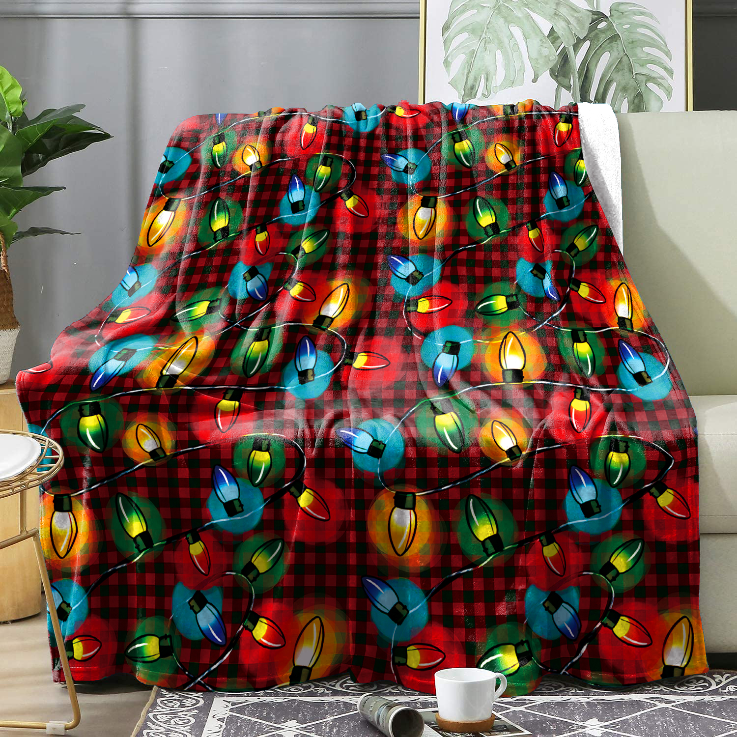 Couverture à motif d'épissage de Noël pour lit et chat, jeté de glouton , couverture décorative pour la maison, de , hiver: Queen / Black
