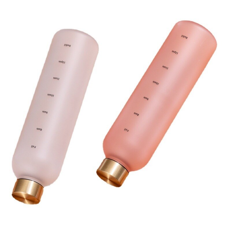 1000ML Water Bottle Plastic Water Cup Large Capacity Space Cup with Time Marker Tea Drinkware Water Bottle Kitchen Tools