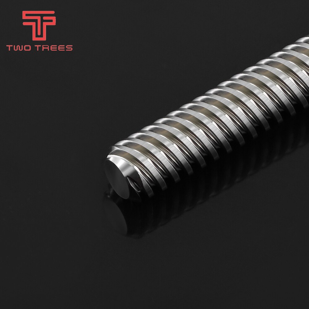 T8 Lead Screw OD 8mm Pitch 2mm Lead 2mm 200/250/300/350/375/400/450/500mm with Brass Nut Reprap 3D Printer parts