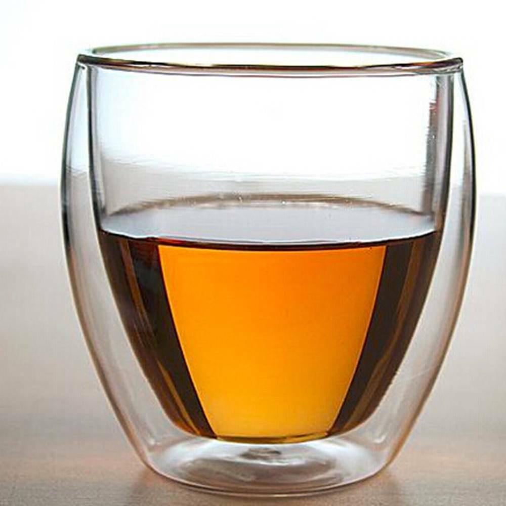 4 stk 250ml dobbeltveggede varmebestandige espressokopper klart glass øl kaffe melk te krus varmebestandig til kaffe