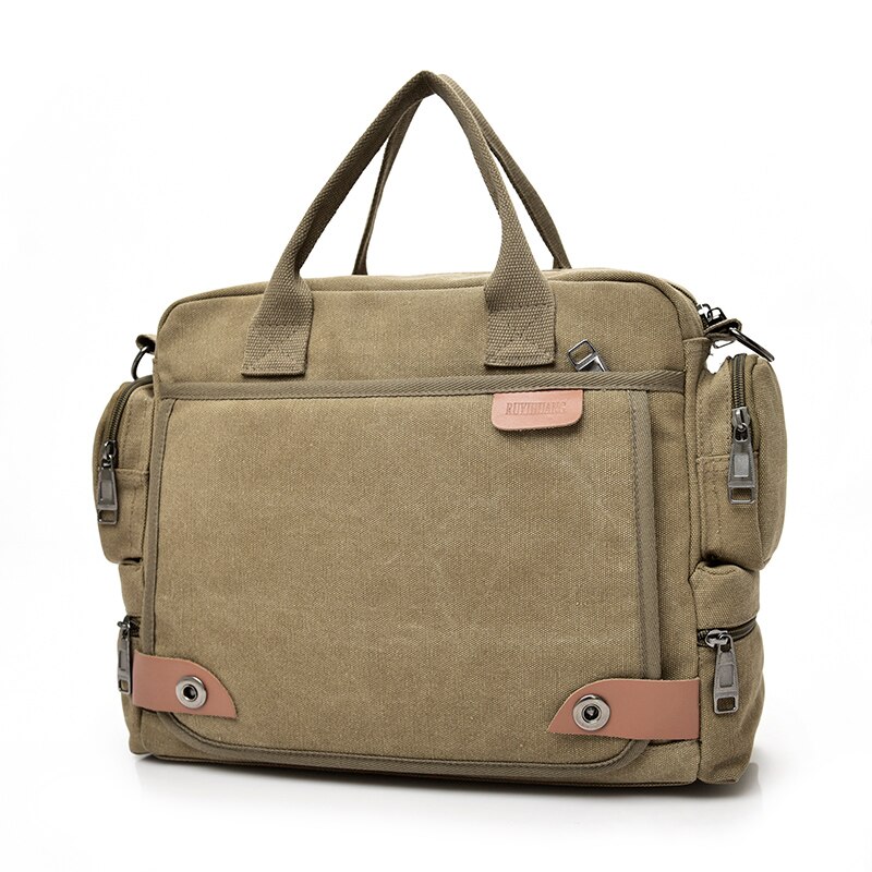 Neue Männer Umhängetasche Männlichen Leinwand Schulter Bote Taschen Mann Handtaschen für Reise lässig Große Schulranzen Grau khaki