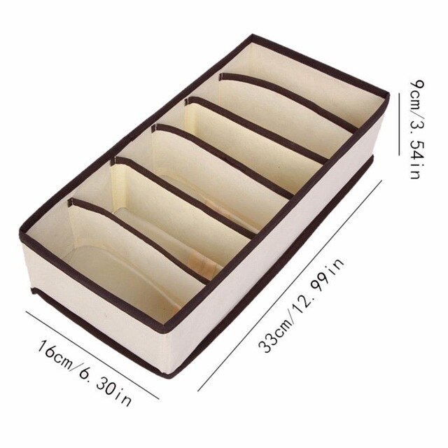 Unterwäsche Bh Veranstalter Lagerung Kasten Beige Schublade Schrank Organisatoren Boxen Für Unterwäsche Schal Socken Veranstalter: Braun