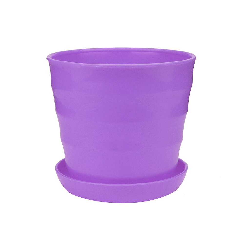 Kleurrijke Mini Plastic Bloempot Succulente Planten Pot Planter Met Potten Tuin Home Office Decor # Wby: purple 