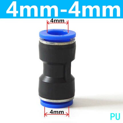 Pneumaattiset liittimet kiinnitys muoviliitin pu  pg 4mm 6mm to 8mm 10mm ilma-vesiletku putki työnnä sisään suorat kaasun pikaliittimet: Pu -4