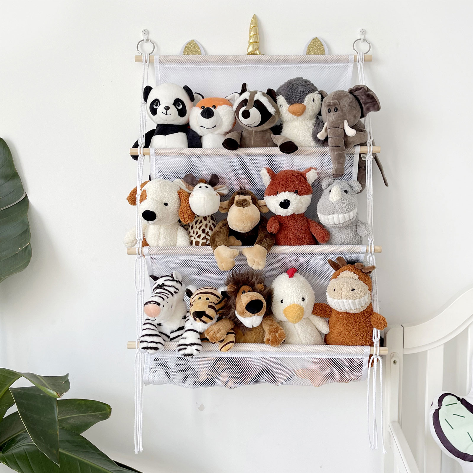 Pluche Speelgoed Opbergnet Opbergtas Boek Pop Opbergrek Muur Opknoping Speelgoed Organizer Voor Kinderkamer Slaapkamer Badkamer Speelkamer