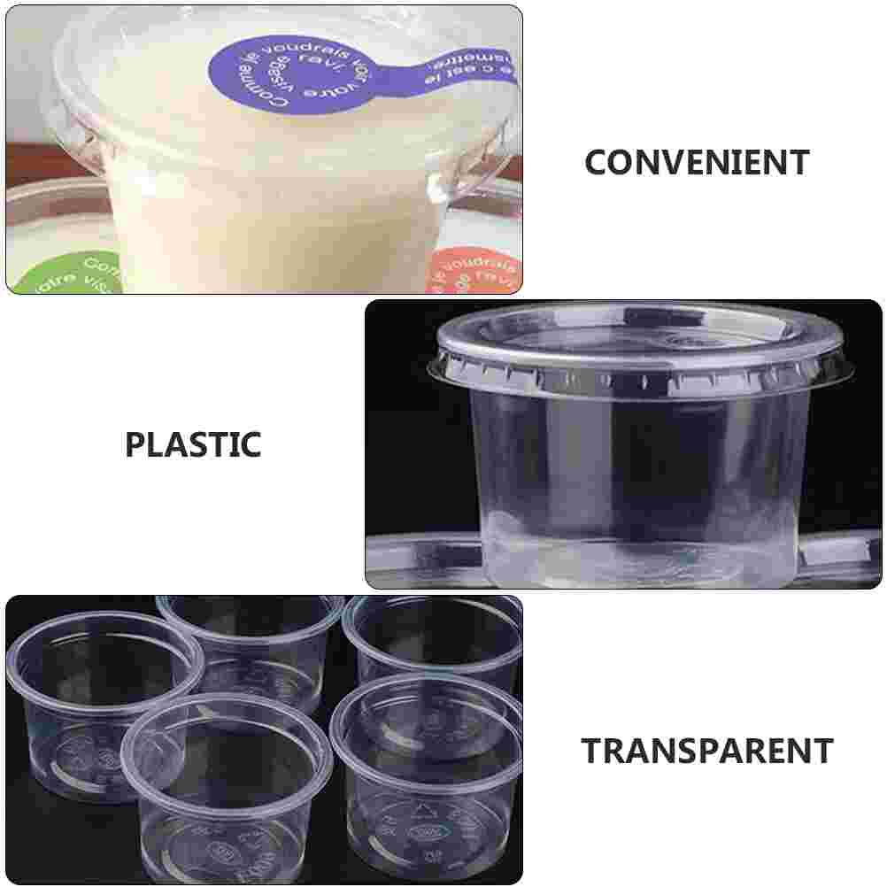 100 Sets Van Plastic Mousse Cups Met Deksels Mousse Containers Voor Cake Winkel