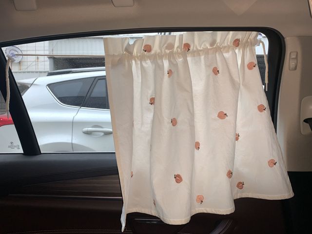 Ins Style-cortina bordada para coche de bebé, parasol de protección solar para ventana, protección UV para niños: 6