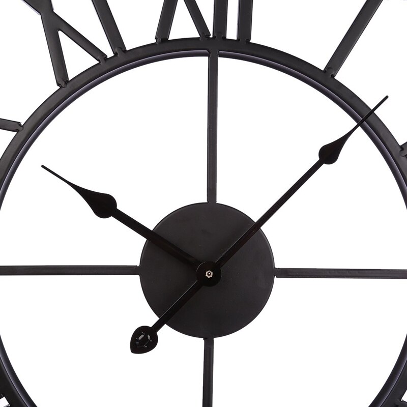 47cm metal vægur vintage hængende vægur stille jern romertal dekorative ur til stue soveværelse køkken offi