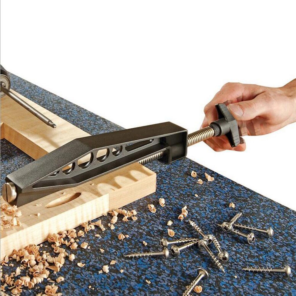 Universal Black Slant Hole Fixing Clamp Hole Saw Drilling Pocket Hole Clamp