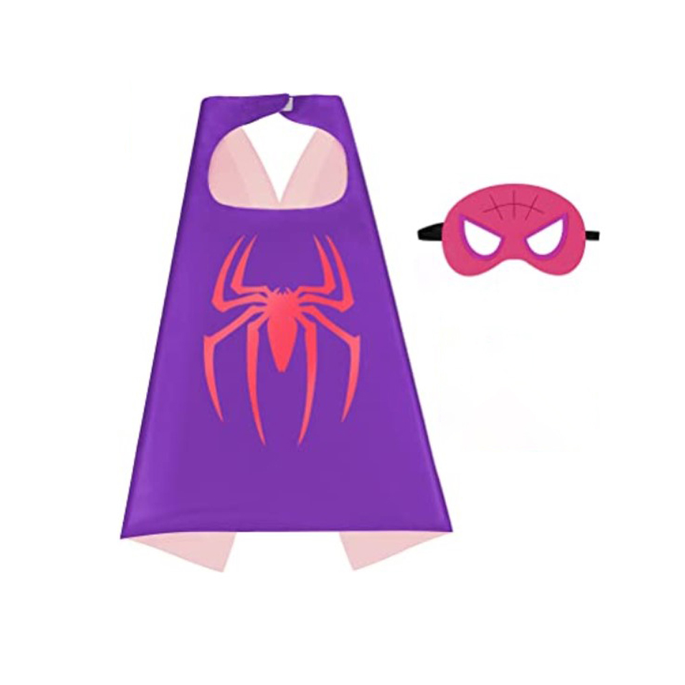 4 sets Superhero Capes masks for 3-10 Year Old girl Cartoon Dress Up Costumes Party Supplies Easter Halloween cloak