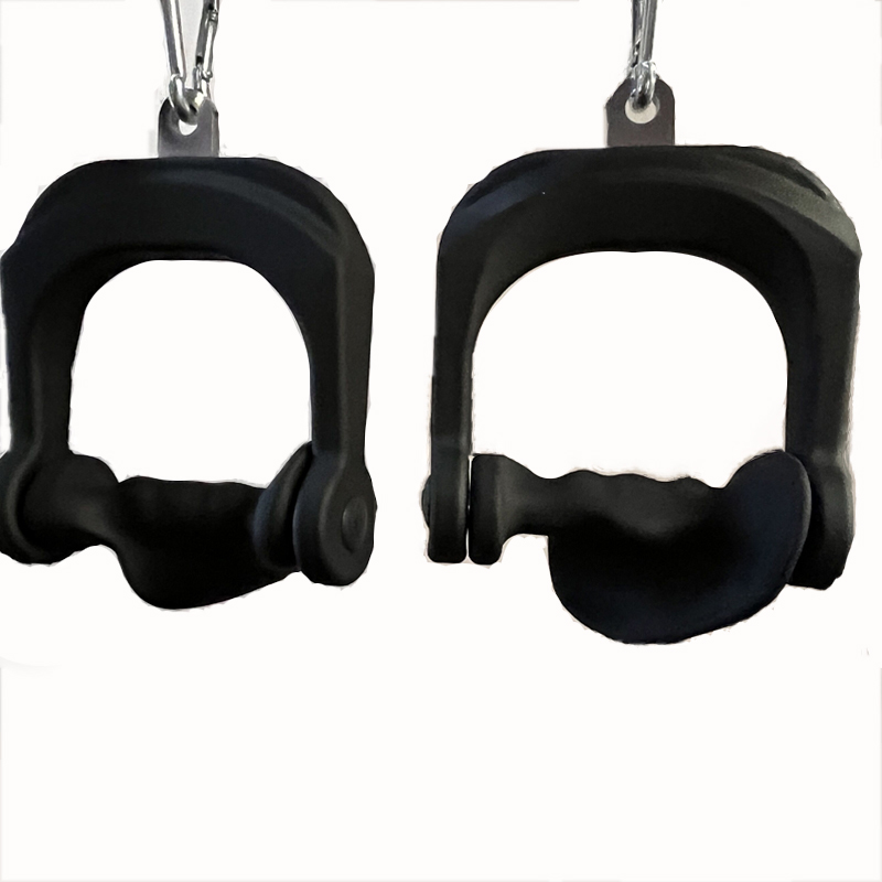 Fitness Lat Pull Down Bar D-Handle Grip Pulley Cable Machine Attachments Gym Weight Lifting Rope Handle Wrist Workout Equipment: Brown