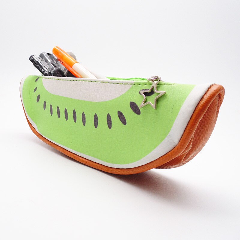 1 pc fruit pennenzak watermeloen sinaasappel kiwi opbergzak student schrijfwaren fruit schattige etui kinderen