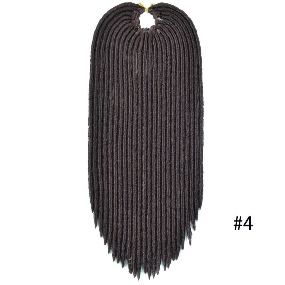 Faux Locks Crochet Braids Hair Synthetic Hair Extensions Braiding Hair Crochet Braids Hair Mixed Color High Temperature Fiber: #4 / 1Pack