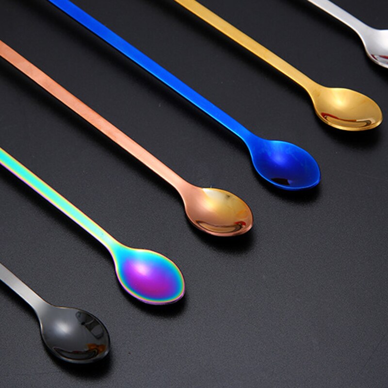 6 pcs Mini Cute Coffee Spoon 12cm 17 cm 304 Stainless Steel Cartoon Cat Spoon Teaspoon Dessert Snack Scoop Milk Spoons Tableware