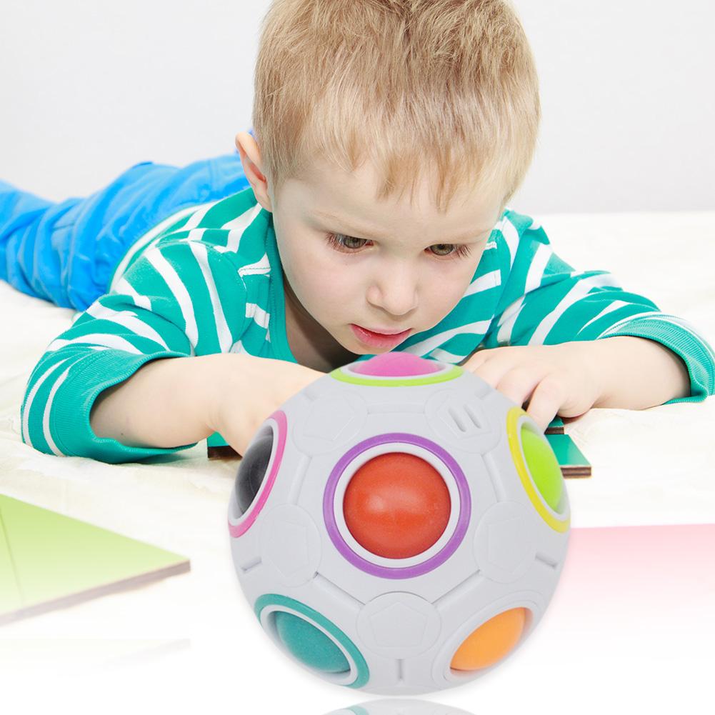 Mini Sphärische Magie Regenbogen Puzzle Ball Kreative ABS freundlicher Farbe Erkenntnis Bildung Erwachsene Reduzieren Druck Finger Würfel Spielzeug