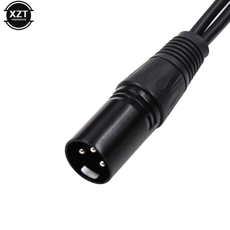 enchufe XLR macho de 3 pines a conector hembra doble Y divisor micrófono extensión de adaptador de Cable de DJ para reproductor de DVD micrófono