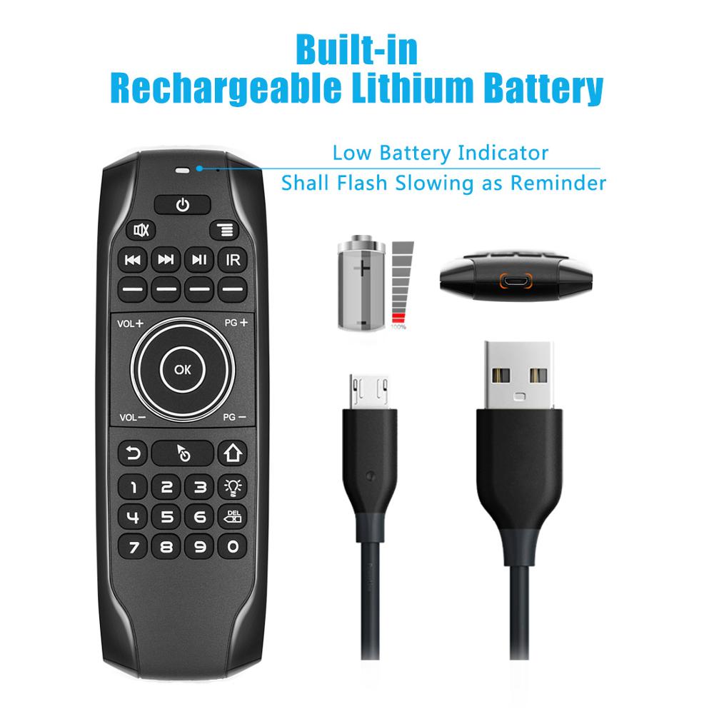 Bluetooth 5,0 Mini Tastatur G7BTS Gyroskop hinterleuchtet IR Lernen Luft Maus Drahtlose Fernbedienung Für Clever TV Kasten Laptop Tablette