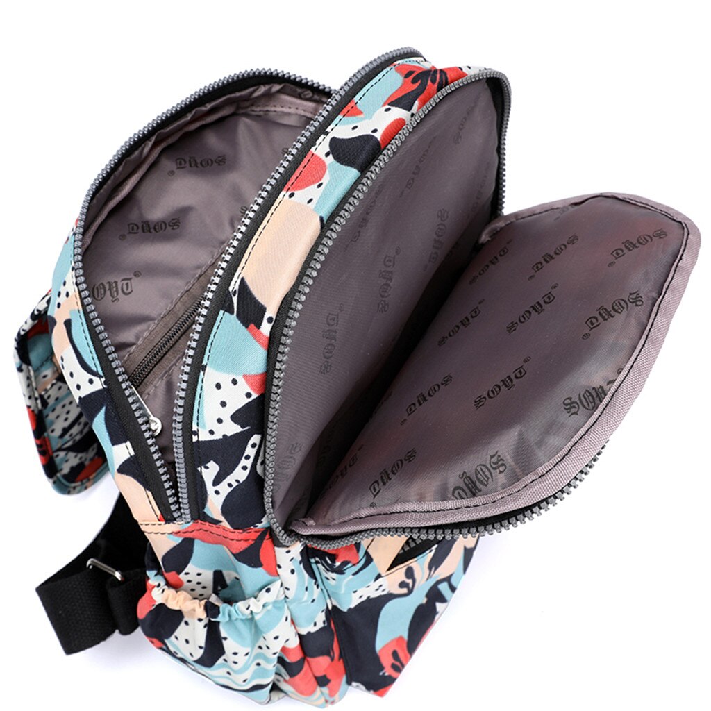 MAIOUMY-mochila impermeable de nailon con mango suave para mujer, bolsos escolares con cremallera, de viaje, multibolsillos,