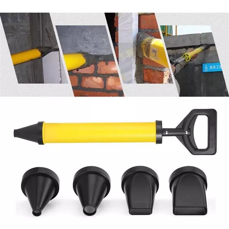 Pulvérisateur de mortier de ciment et de chaux, 4 buses, décoration de jardin, extérieur, ensemble d&#39;outils à main, pistolet de calfeutrage, pointant, brique