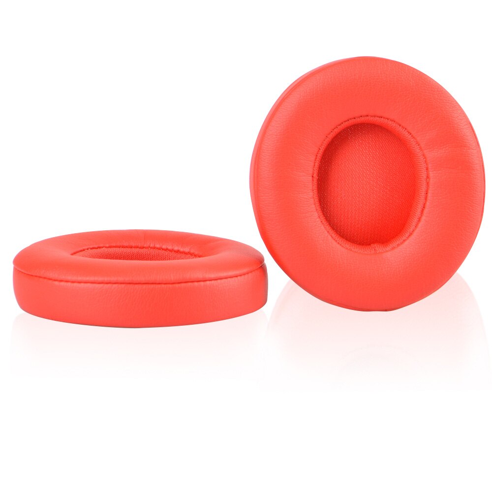 Replacement Ear pads Cushion For Solo 2 Wireless Earpads Earbuds For Beats Solo 3 Wireless Headset case ultra-soft protein skin: Watermelon red