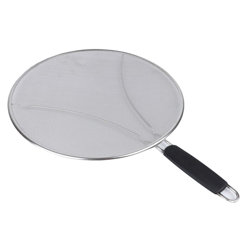 Splatter Screen For Frying Pan Large Stainless Steel Grease Guard Shield And Catcher Keep Stove And Pans Clean: Default Title