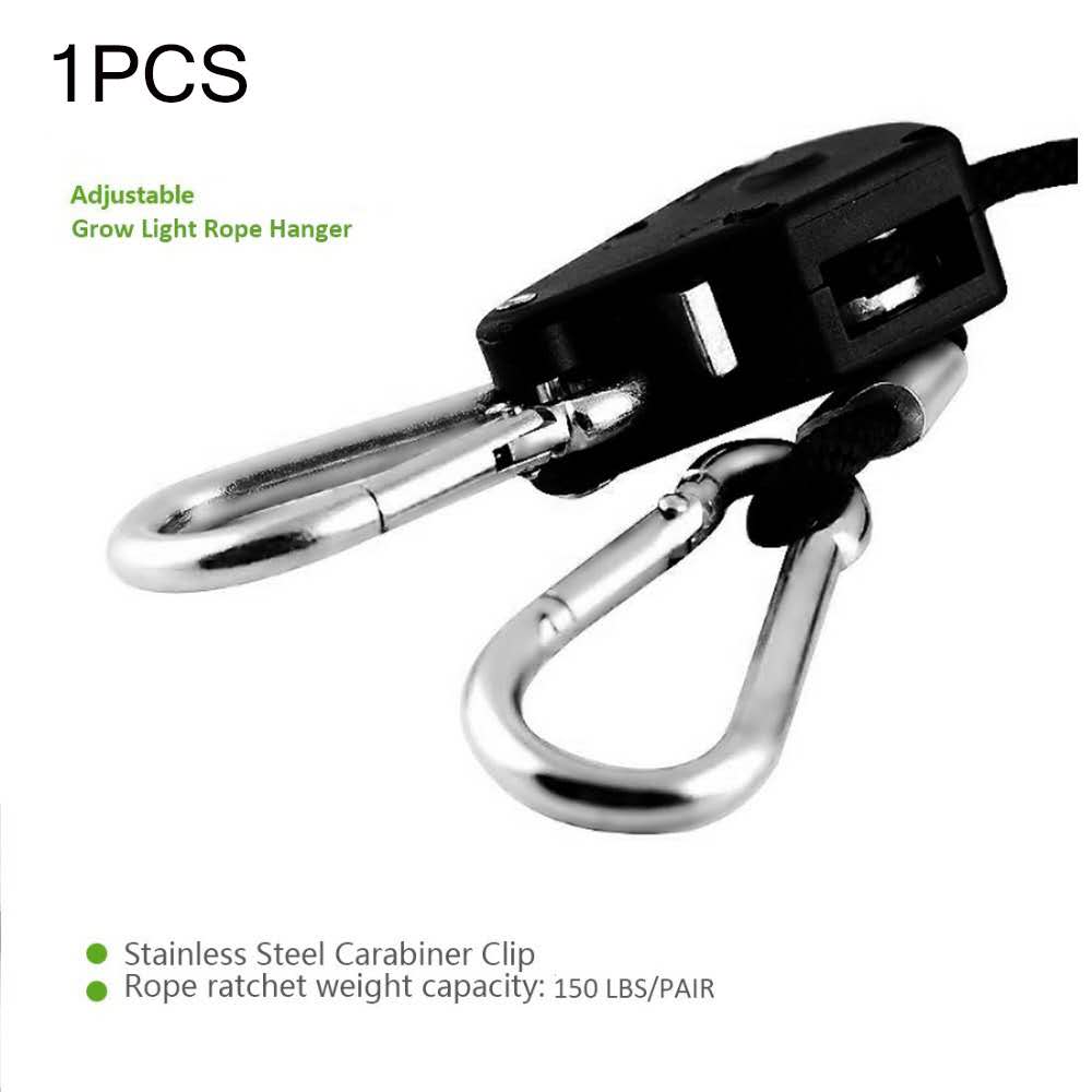 Adjustable 1 PCS 1 Pair 2 Pair 1/8 Inch Nylon Rope Ratchet Hangers for Grow Tent Room Fan Carbon Filter Led Grow Light: 1pcs