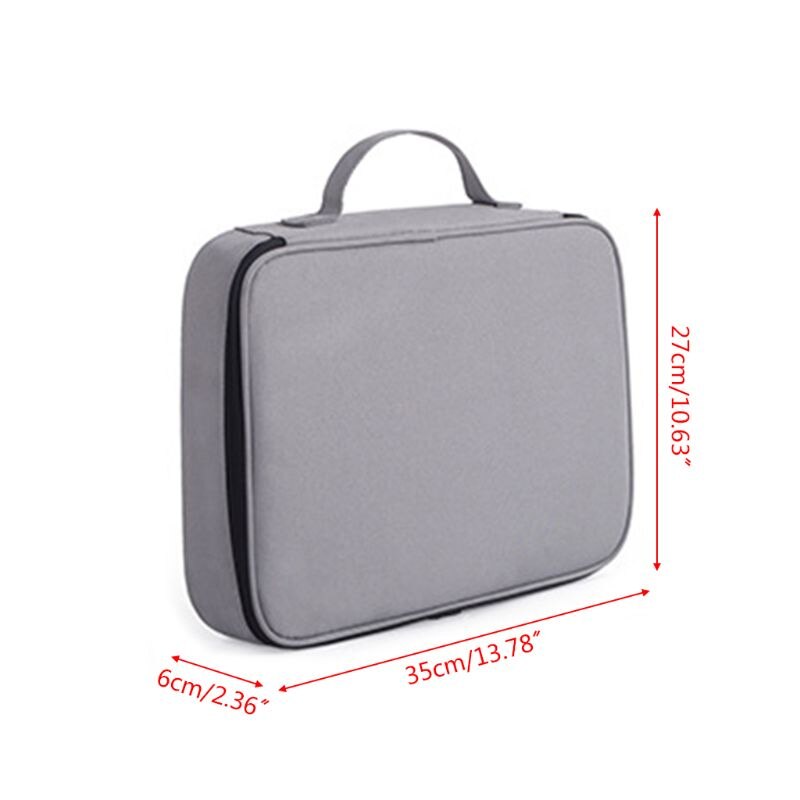 Bolsa de almacenamiento de billetes para documentos, organizador de archivos impermeable de gran capacidad, diferentes compartimentos, certificados, para viajes de oficina y casa