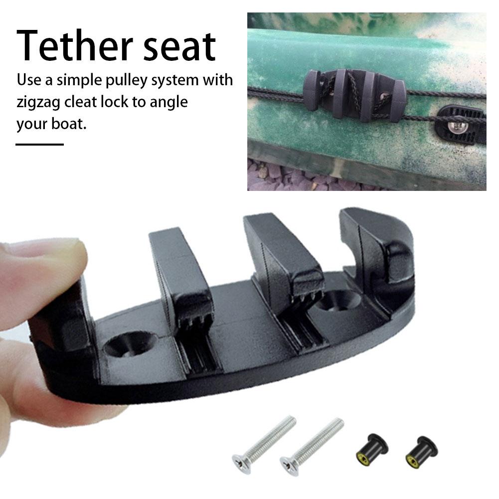 for Kayaks Canoes Boats tether seat Mooring splint Kayaks Zig Zag Cleat Non-slip Canoe Anchor Trolley Kit: Default Title