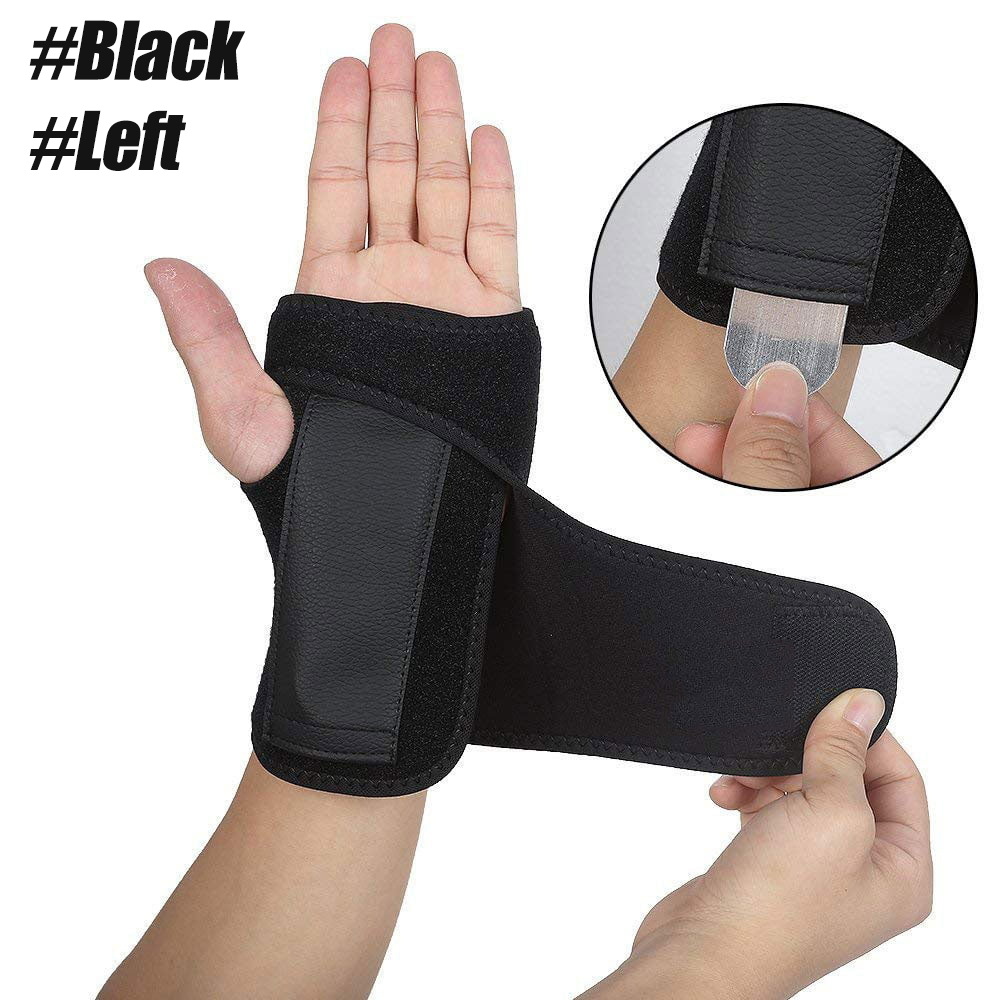 Carpaal tunnelpolsbrace met metalen spalk voor dames en heren, verstelbare polssteunstabilisator voor handtendinitis, artritis: WHITE