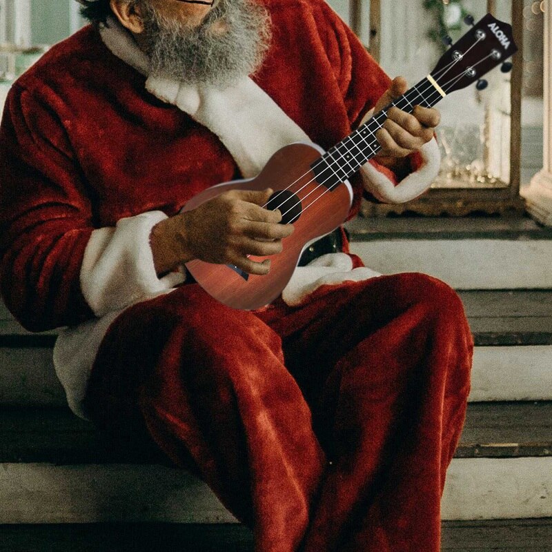 ALOHA 21 pouces ukulélé débutant Soprano ukulélé sapélé bois 4 cordes guitare acajou cou délicat Tuning Peg