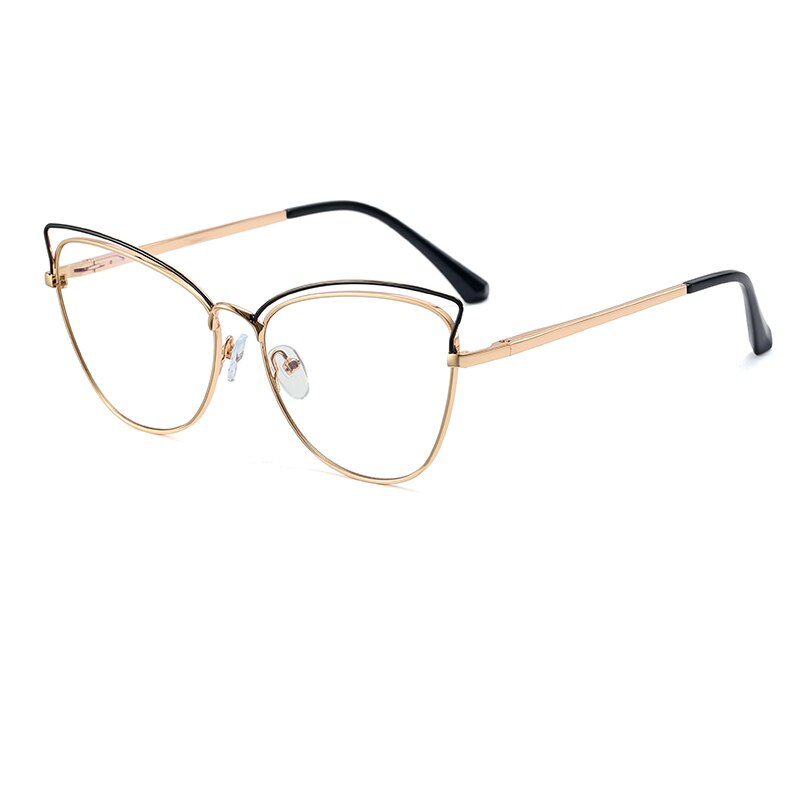 Anti-Blue Blocking Glasses Trends Cat Eye Women's Glasses Frame Oversized Optical Decorative Glasses