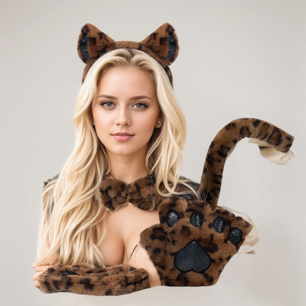 Neue handgemachte Halloween Stirnband Sets Cosplay Zubehör Katze Klaue Handschuhe Ohr Stirnband Maskerade Party Foto Requisiten