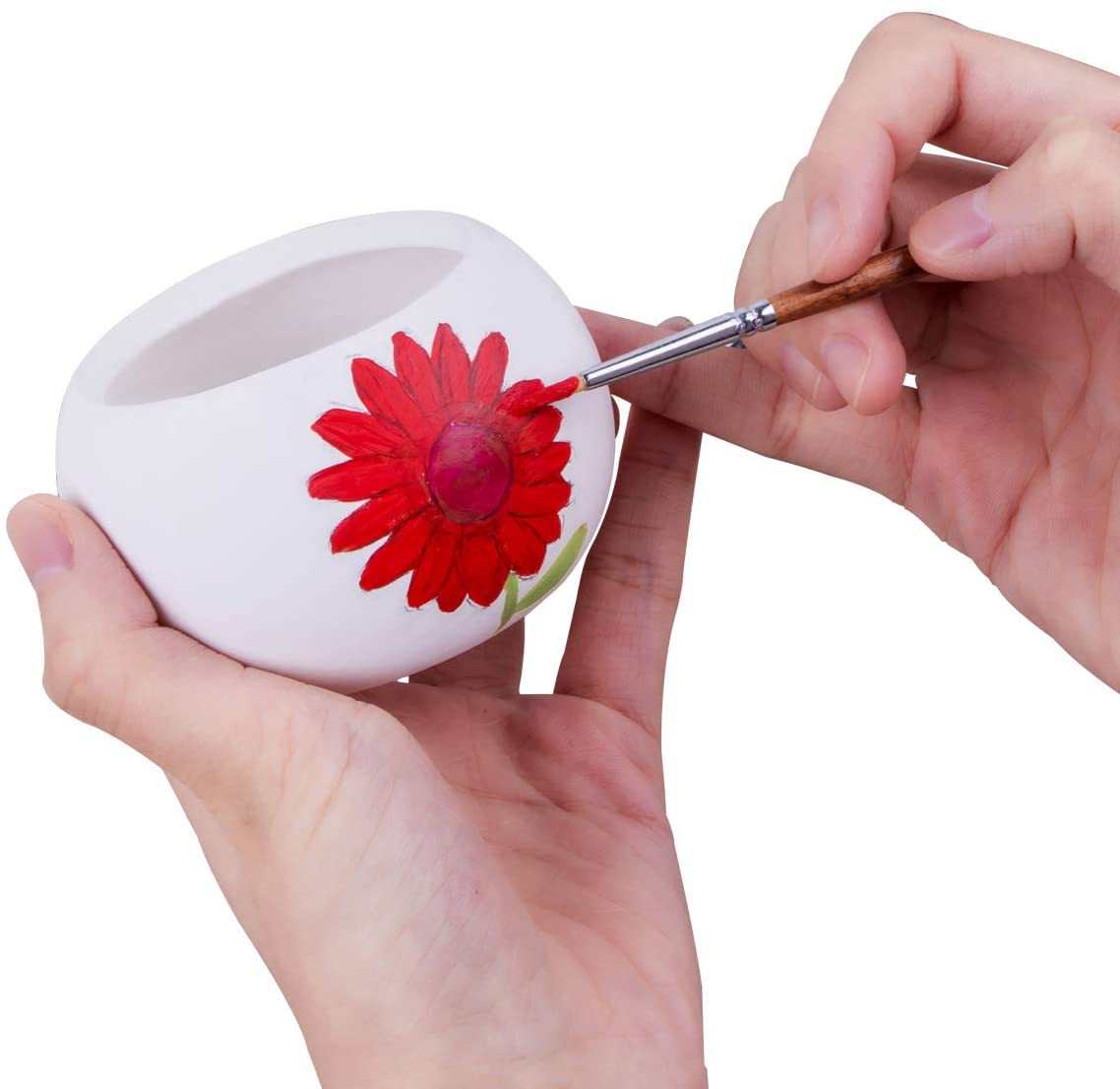 Transon 7 Piece Paint Brush Set For Acrylic, Gouache, Oil